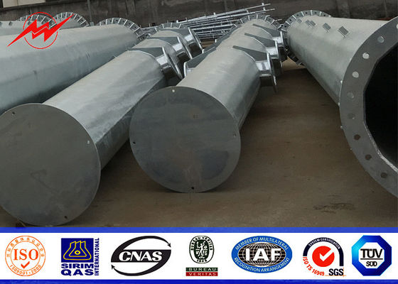 16 मोबाइल ट्रांसमिशन लाइन के लिए स्टील माइक्रोवेव मोनो पोल टॉवर