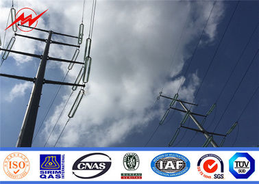 69KV विद्युत जस्ती इस्पात उपयोगिता ध्रुव पावर ट्रांसमिशन ध्रुव