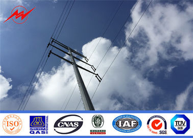10.5m 138kv इलेक्ट्रिकल स्टील गोल पावर पोल ट्रांसमिशन लाइन