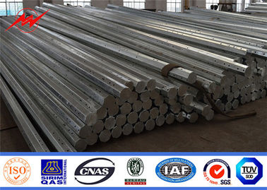 पतला अष्टकोणीय सीसीटीवी स्टील उपयोगिता ध्रुव जस्ती धातु ट्यूबलर पावर