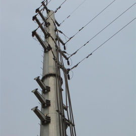 132KV के लिए 50FT पॉलिगोनल इलेक्ट्रिक इंसुलेटर स्टील पावर पोल वितरण पोल