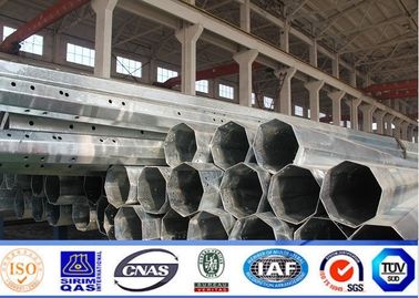 उच्च वोल्टेज ट्रांसमिशन लाइन परियोजना के लिए अष्टकोणीय 69KV विद्युत स्टील पावर पोल