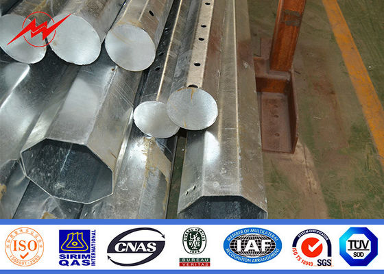 IP65 69kv Galvanised Steel Pole For Electrical Distribution Line Project
