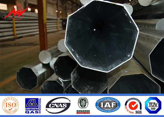 बिजली के प्रसारण के लिए किफायती बिटुमेन 3 मिमी मोटाई Q345 स्टील विद्युत उपयोगिता पोल