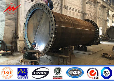 8 पक्ष 5kn लोड 14m स्टील पावर पोल दफन प्रकार गैल्वनीकरण मानक