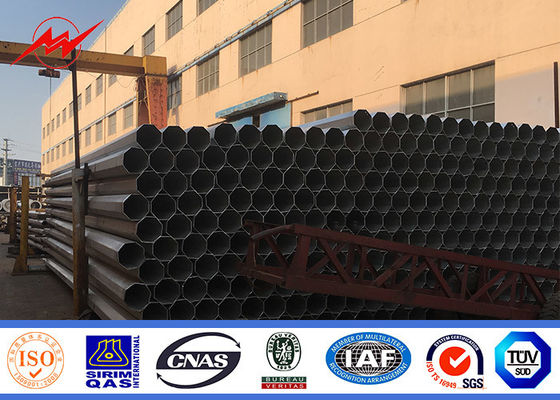 ट्रांसमिशन लाइन अनुदैर्ध्य इस्पात उपयोगिता डंडे वेल्ड जस्ती अष्टकोणीय मोनो ध्रुव