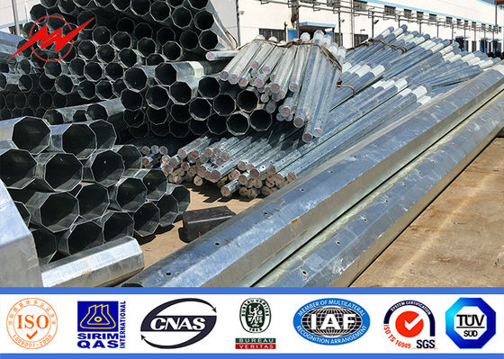 3M डबल घुमावदार प्रकाश शाखा के साथ गर्म डुबकी जस्ती स्ट्रीट इलेक्ट्रिक पोल