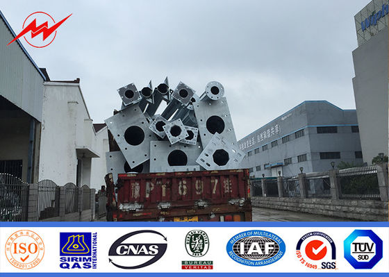 उच्च वोल्टेज विद्युत लाइन परियोजना के लिए 1 किमी रेंज ओवरहेड पावर ट्रांसमिशन पोल