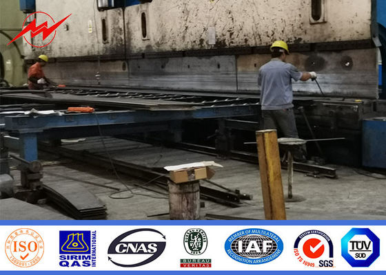 संचार वितरण के लिए निकला हुआ किनारा प्रकार अनुकूलित 100 फीट स्टील मोनोपोल