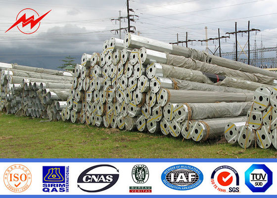 विद्युत वितरण लाइन 69KV के लिए अष्टकोणीय विद्युत इस्पात उपयोगिता ध्रुव