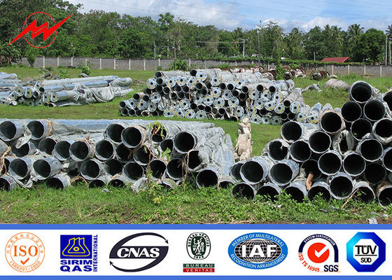 विद्युत वितरण लाइन 69KV के लिए अष्टकोणीय विद्युत इस्पात उपयोगिता ध्रुव