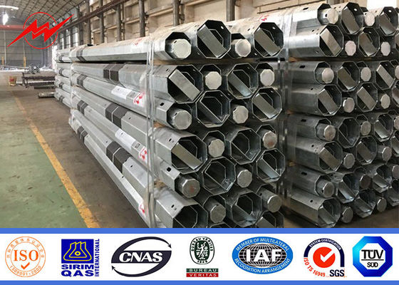 11M क्लास 3 अफ्रीका पावर ट्रांसमिशन पोल AWS D1.1 जस्ती धातु पोल