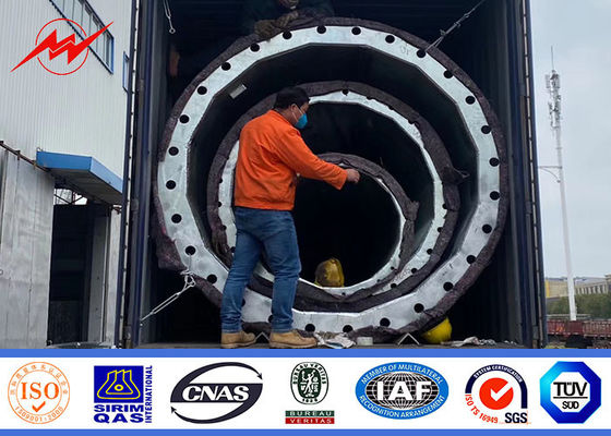 फिलीपींस एनजीसीपी पारंपरिक इलेक्ट्रिक मोनो पोल टॉवर 27 मीटर निकला हुआ किनारा प्रकार