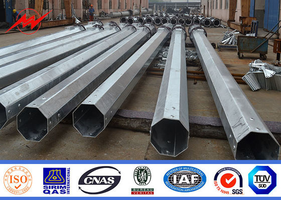 गर्म डिप जस्ती के साथ 18M पावर ट्रांसमिशन यूटिलिटी पावर पोल