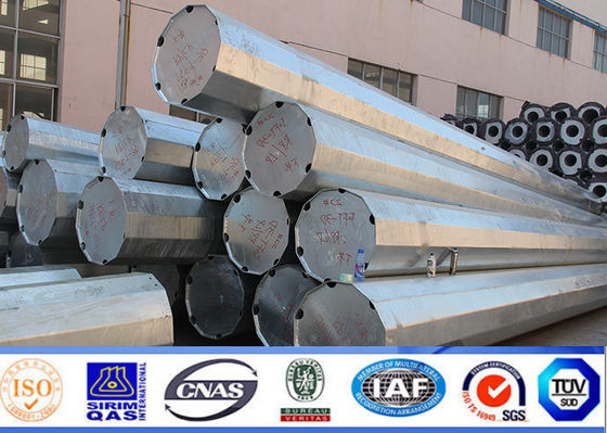 संरक्षण के साथ 80FT - 90FT मोनो ध्रुव टॉवर संचार वितरण लाइन