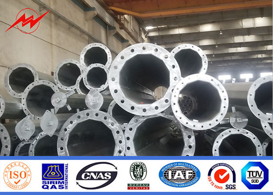 संरक्षण के साथ 80FT - 90FT मोनो ध्रुव टॉवर संचार वितरण लाइन