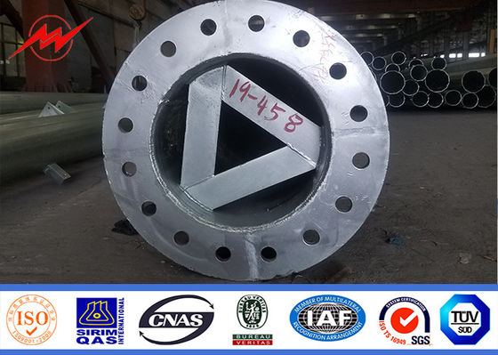 50 फीट 60 फीट 70 फीट हाई मास्ट लाइट पोल 69kv ट्रांसमिशन के लिए गैल्वेनाइज्ड आउटडोर लाइटिंग पोल