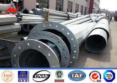 IP65 टिकाऊ गैल्वेनाइजेशन स्टील पावर पोल हॉट डिप 20 - 90ft 1-30mm