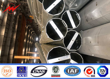 IP65 टिकाऊ गैल्वेनाइजेशन स्टील पावर पोल हॉट डिप 20 - 90ft 1-30mm