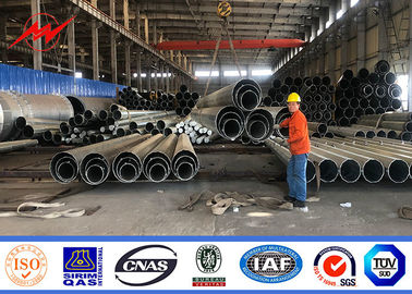 IP65 टिकाऊ गैल्वेनाइजेशन स्टील पावर पोल हॉट डिप 20 - 90ft 1-30mm