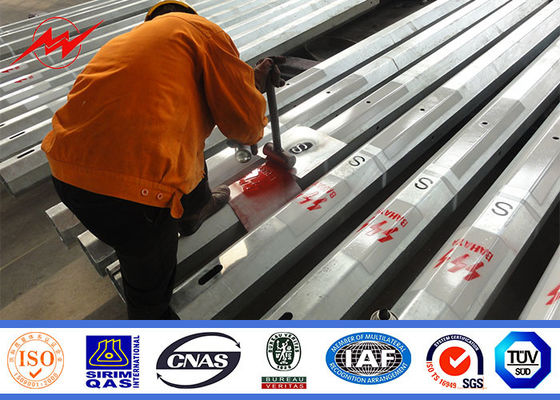 अफ्रीका में ट्रांसमिशन लाइन के लिए 9m 10m 12m 500Dan यूटिलिटी पावर पोल मजबूत और मजबूत डिजाइन