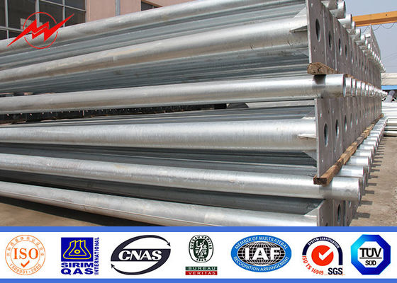 60 मिमी दीया डबल घुमावदार भुजा के साथ 5 मीटर से 15 मीटर अष्टकोणीय इलेक्ट्रिक स्ट्रीट लाइट पोल