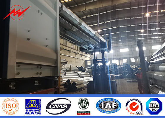 10m 12m 14m 16m स्टील ट्यूबलर पोल जस्ती Astm A36 यूटिलिटी पावर पोल