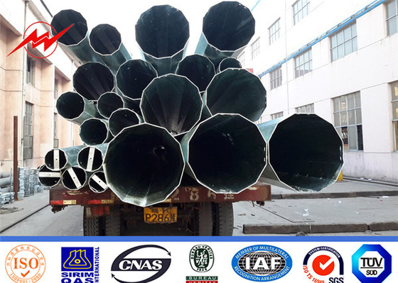 बिजली वितरण के लिए 35FT जस्ती इस्पात पोल