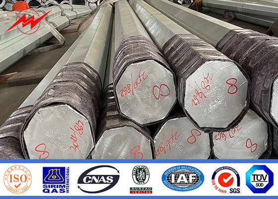 जस्ती वितरण स्टील पोल 30FT 9150mm 3.0mm मोटाई: