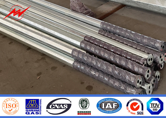 जस्ती वितरण स्टील पोल 30FT 9150mm 3.0mm मोटाई: