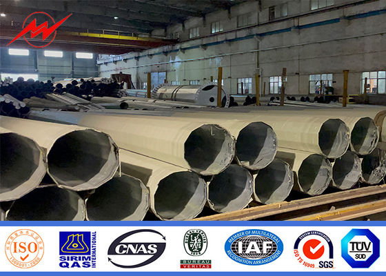 फिलीपींस में सौंदर्य की अपील के लिए निर्बाध वेल्डिंग के साथ 14 मीटर लंबा एकल खंड स्टील पावर पोल