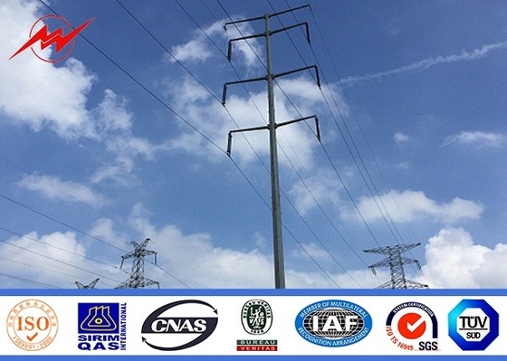 ट्रांसमिशन और वितरण लाइन के लिए 69KV बिजली पावर स्टील ट्यूबलर पोल